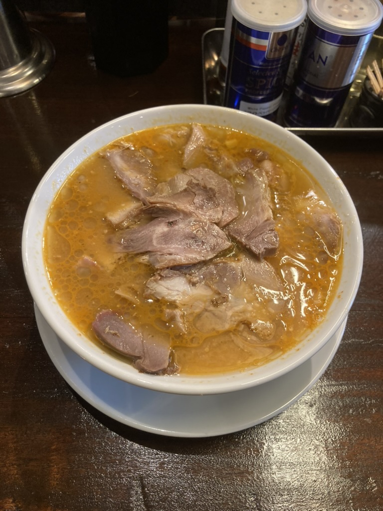 味噌工房麺助、古川醸室店の朝限定、肉まみれ味噌
